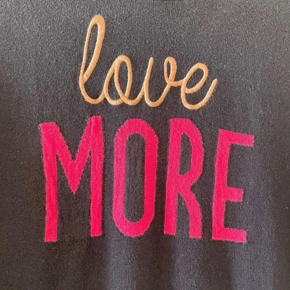 Gap Navy Blue With Pink Lettering Graphic Sweater Long Sleeves Cotton Casual Wom - Picture 9 of 14